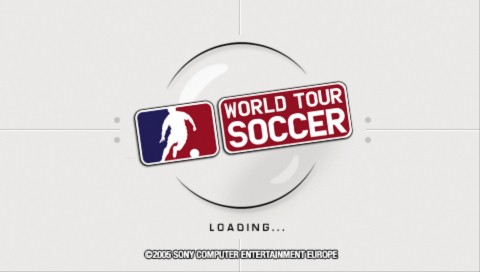 World Tour Soccer title screen for PSP